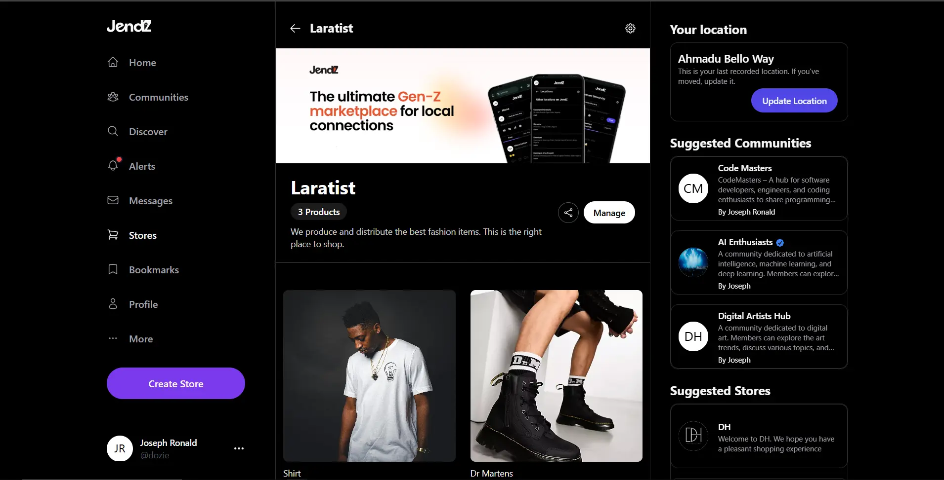 JendZ — Community Marketplace product screenshot
